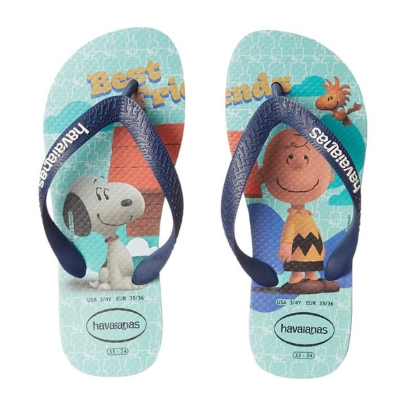 Havaianas Snoopy Ice Blue Kids Children Flip Flops Sandal all Sizes Havaianas Snoopy Ice Blue Kids Children Flip Flops Sandal all Sizes